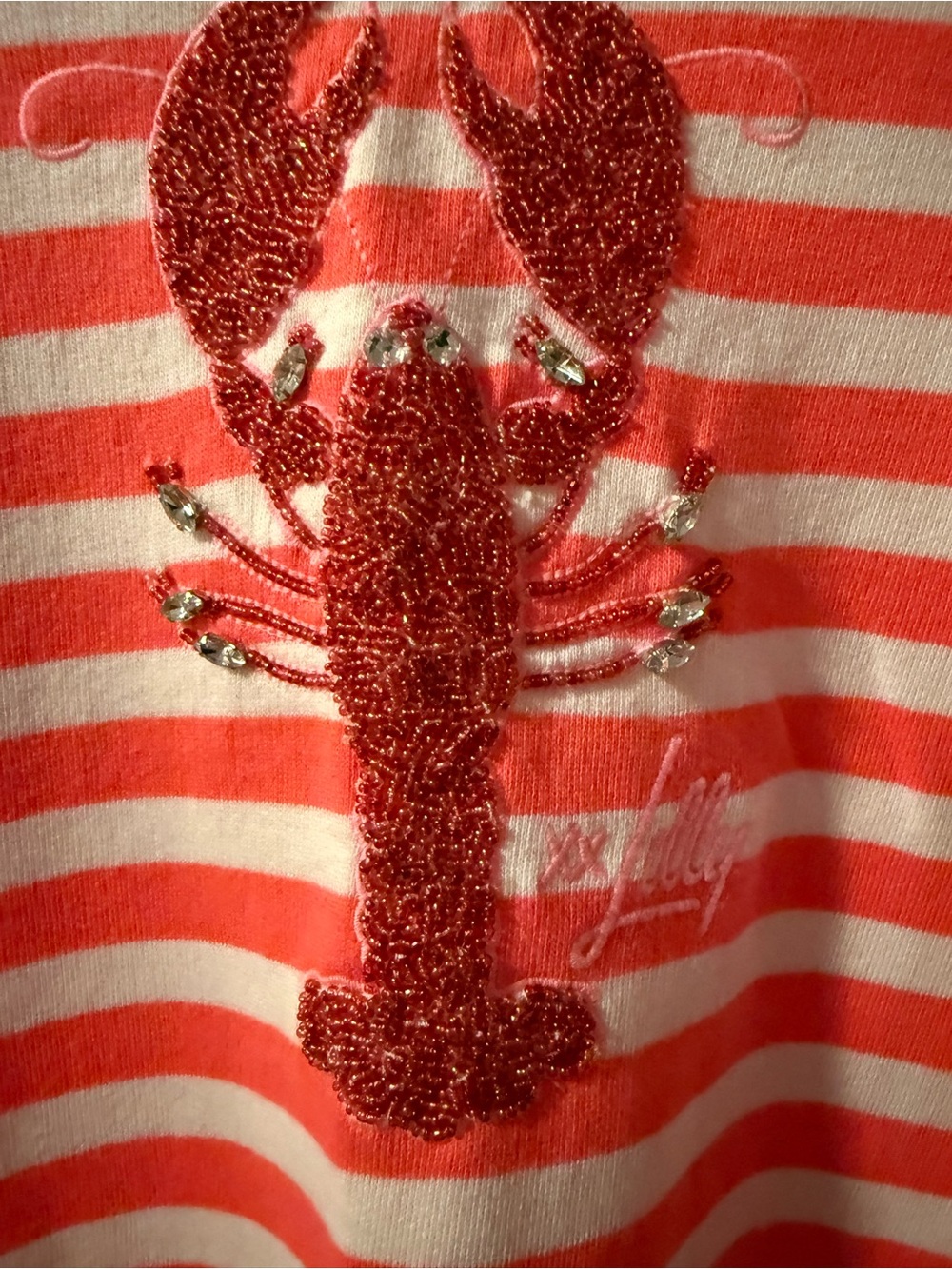 Lilly Pulitzer Ballad lobster sweatshirt Cane Coral women’s size medium. - Picture 8 of 8